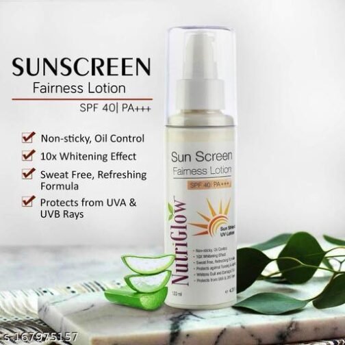 NutriGlow Sunscreen Fairness Lotion SPF 40 PA+++ - Image 3