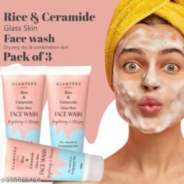 Glamveda Rice & Ceramide Korean Glass Skin Face Wash