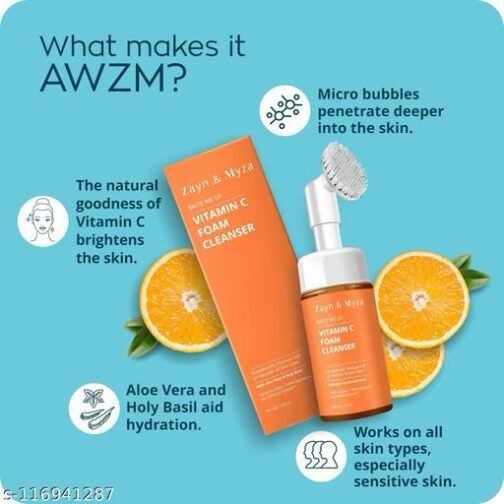 ZM Zayn & Myza Vitamin C Foaming Face Wash 100 ml - Image 2